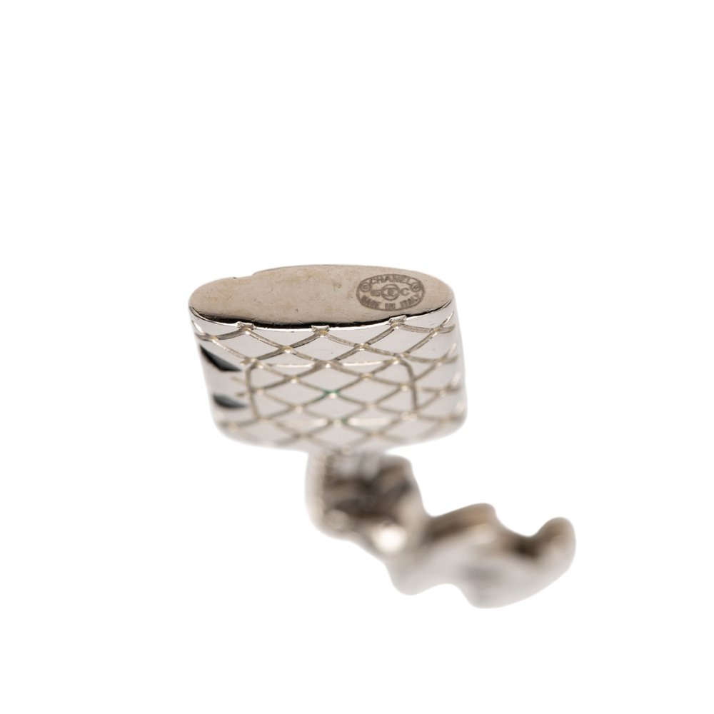 Pre-Loved Chanel CC Brass Cambon Ligne Drop Pushback Earrings - Picture 3 of 3